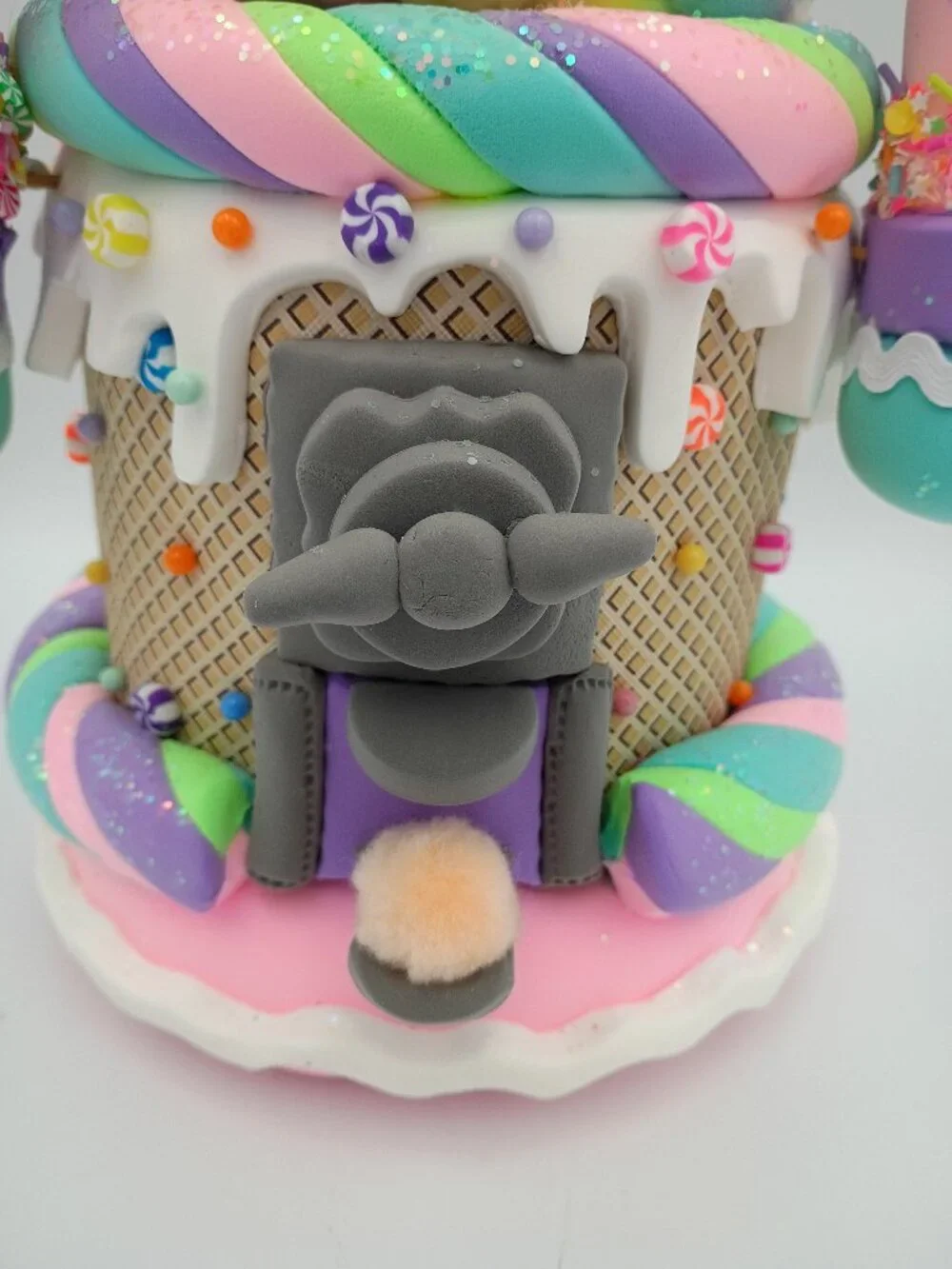 Pastel Candyland Nutcracker Gumball Machine, Handmade Whimsical Nutcracker, Pink